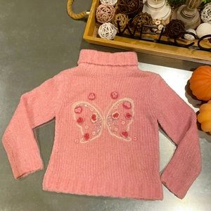Sweet Millie Little Girls’ Butterfly Pullover Sweater
